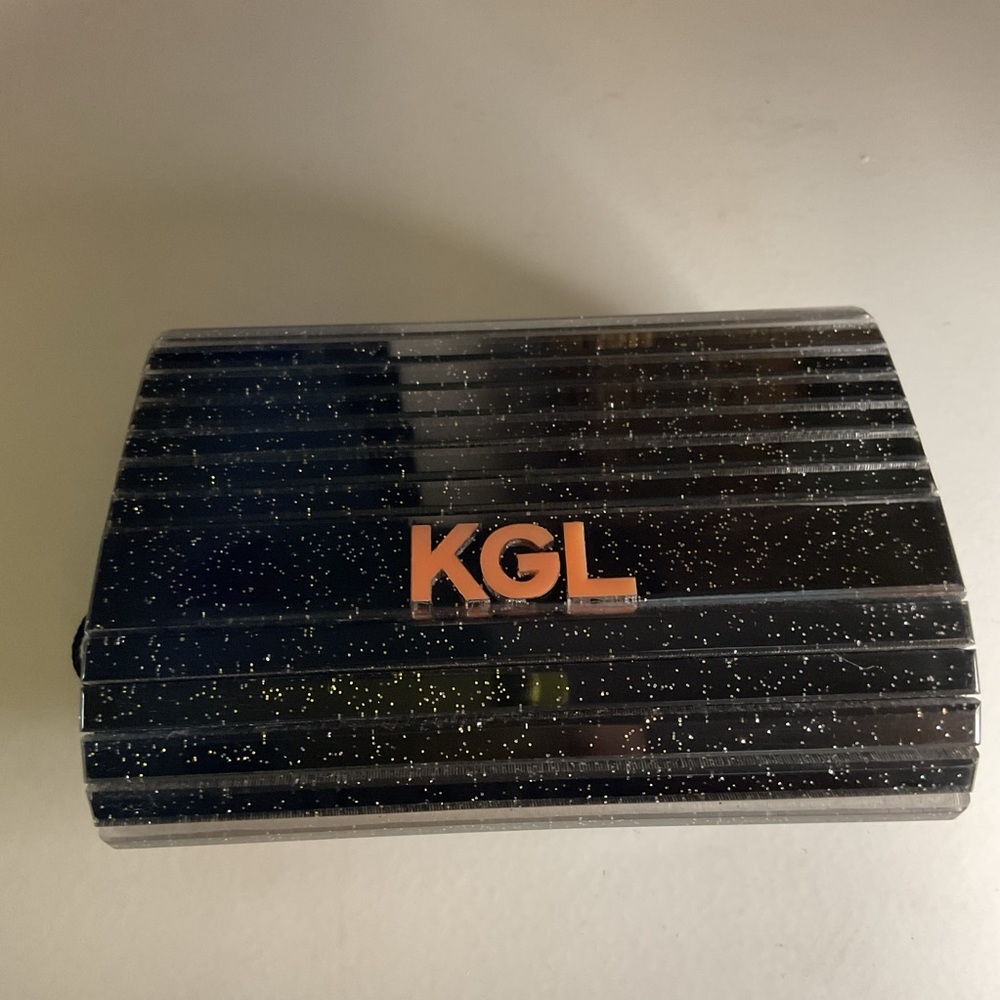 KURT GEIGER MINI PARTY CLUTCH REMOVABLE BEADED STRAP BLACK WITH CRYSTALS NWOT - Picture 7 of 11